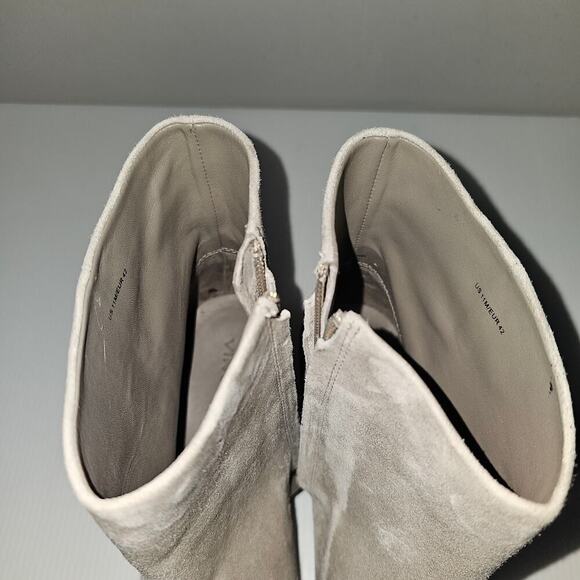 Vince Hilda Ankle Bootie Womens 11 Light Woodsmoke Grey Suede Kitten Heel - Picture 8 of 14